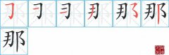那字的笔顺怎么写-解读汉字那的笔画、拼音及成