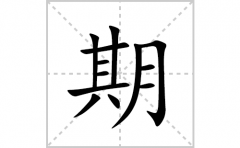 期的笔顺笔画怎么写？汉字期的拼音、部首及成语