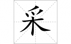 采的笔顺笔画怎么写-解读汉字采的笔画、拼音及成语组词