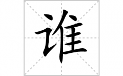 谁的笔顺笔画怎么写-解读汉字谁的笔画、拼音及成语组词