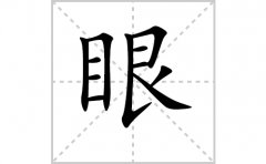 眼的笔顺笔画怎么写-解读汉字眼的笔画、拼音及成语组词