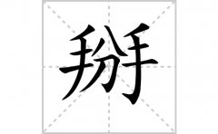 掰的笔顺笔画怎么写-解读汉字掰的笔画、拼音及成语组词