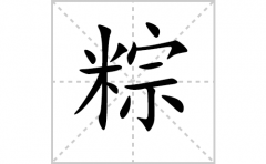 粽的笔顺笔画怎么写-解读汉字粽的笔画、拼音及成语组词