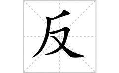 反的笔顺笔画怎么写-解读汉字反的笔画、拼音及成语组词