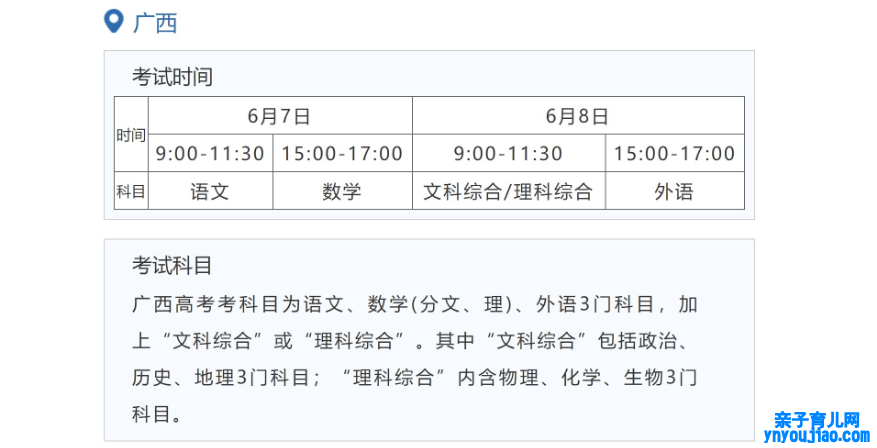 2022年广西高考时间布置,广西高考时间2022详细时间表