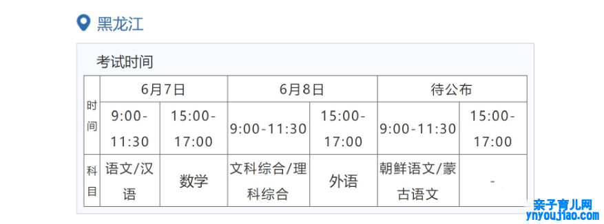 2022年黑龙江高考时间布置,黑龙江高考时间2022详细时间表